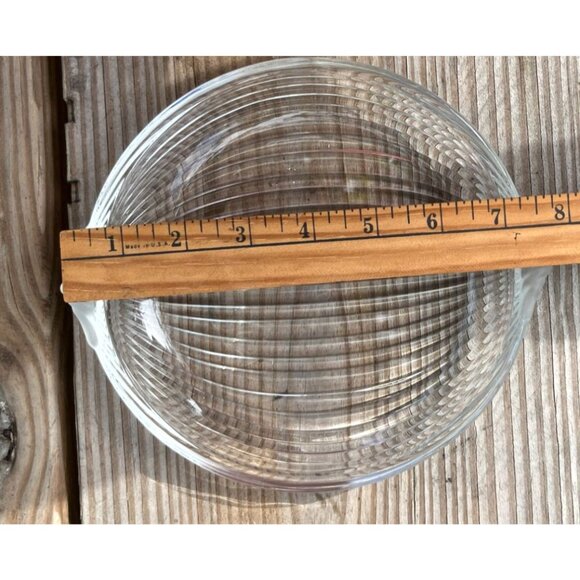 Vintage Mikasa neo Classic Glass Plate With Frosted & Ribbed Accents 7 in - Picture 9 of 11